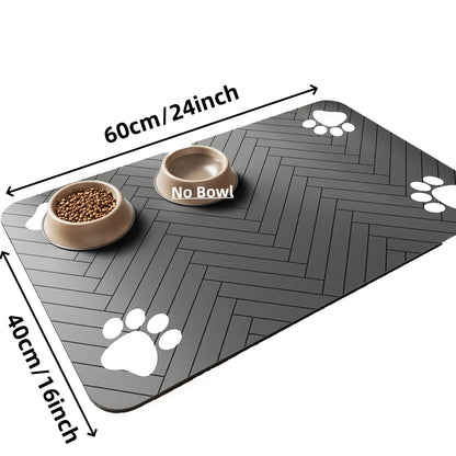 Tapis de protection antidérapant pour gamelles — chats et chiens