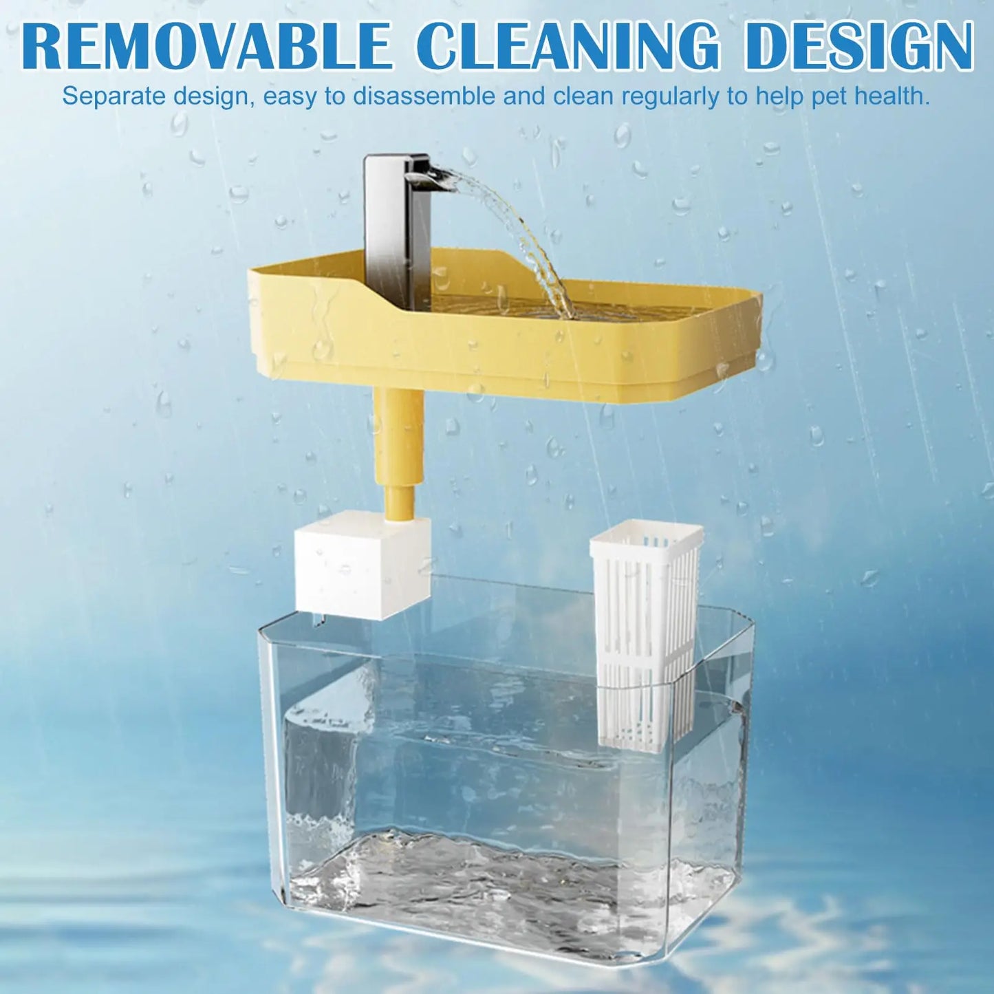 Fontaine à eau silencieuse pour chat et chient - Filtre USB 1200ml