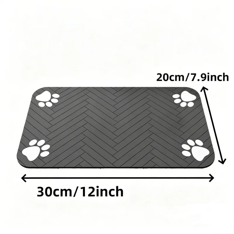 Tapis de protection antidérapant pour gamelles — chats et chiens