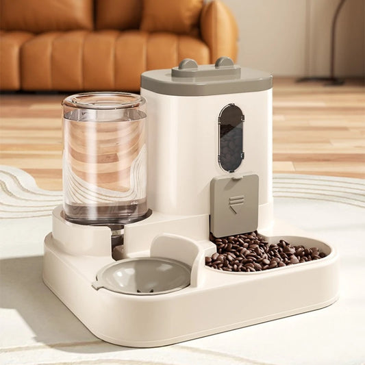 Distributeur automatique de nourriture et fontaine à eau 2-en-1