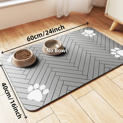 Tapis de protection antidérapant pour gamelles — chats et chiens
