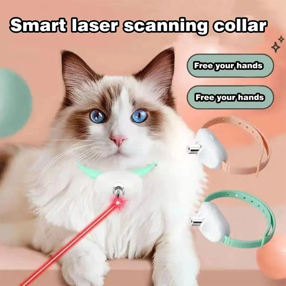 Collier laser interactif rechargeable pour chat