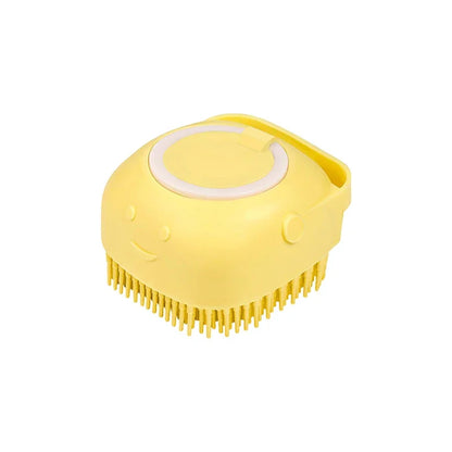 Brosse de bain en silicone avec distributeur de shampoing pour animaux