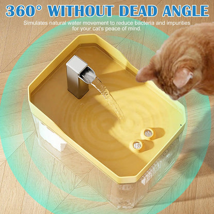 Fontaine à eau silencieuse pour chat et chient - Filtre USB 1200ml