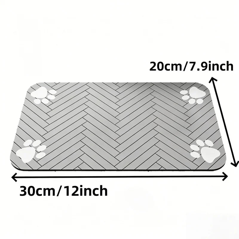 Tapis de protection antidérapant pour gamelles — chats et chiens