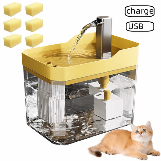 Fontaine à eau silencieuse pour chat et chient - Filtre USB 1200ml