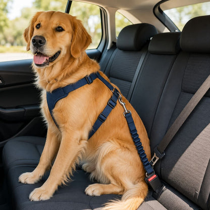 Ceinture de sécurité réglable pour chien en voiture