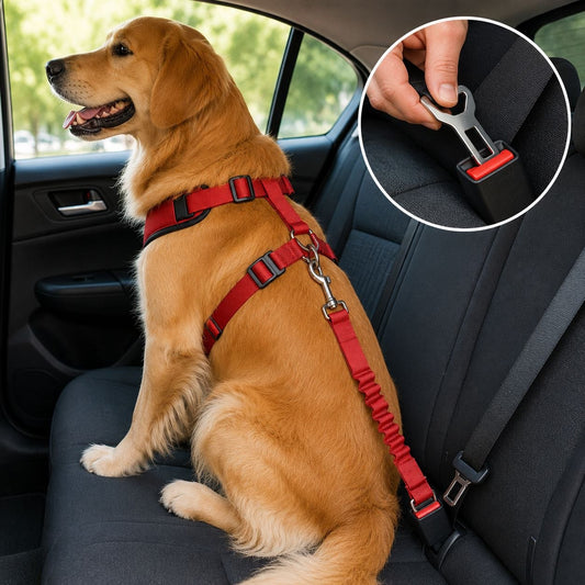 Ceinture de sécurité réglable pour chien en voiture